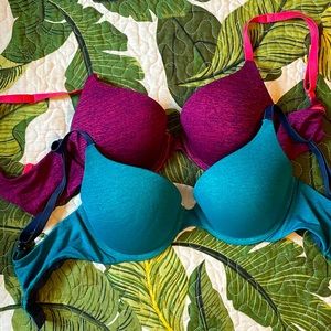 Two Victoria’s Secret 32C Bras • Padded Perfect Coverage Bra • GREAT CONDITION